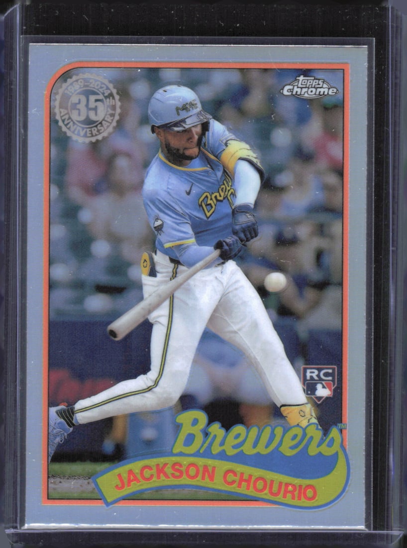 Jackson Chourio 35th Anniversary Refractor RC 2024 Topps Chrome Update #89CU-4 (1 of 2)