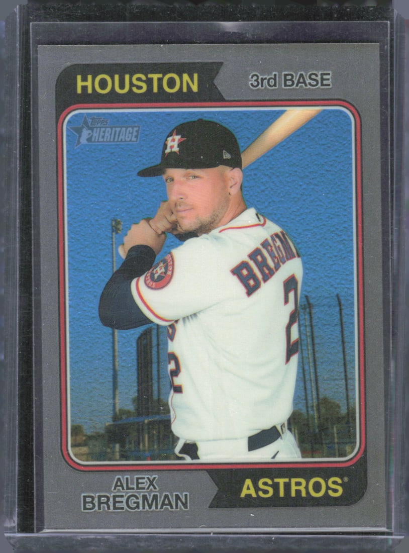 Alex Bregman Chrome Refractor /374 2023 Topps Heritage #370: Alex Bregman Chrome Refractor /374 2023 Topps Heritage #370