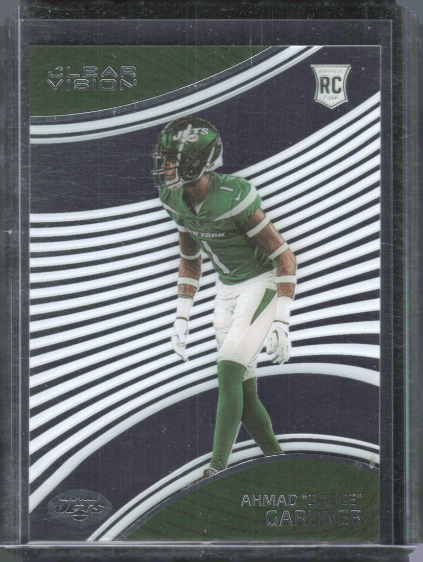 2022 Panini Chronicles #CVR-12 Ahmad "Sauce" Gardner Clear Vision RC (1 of 2)