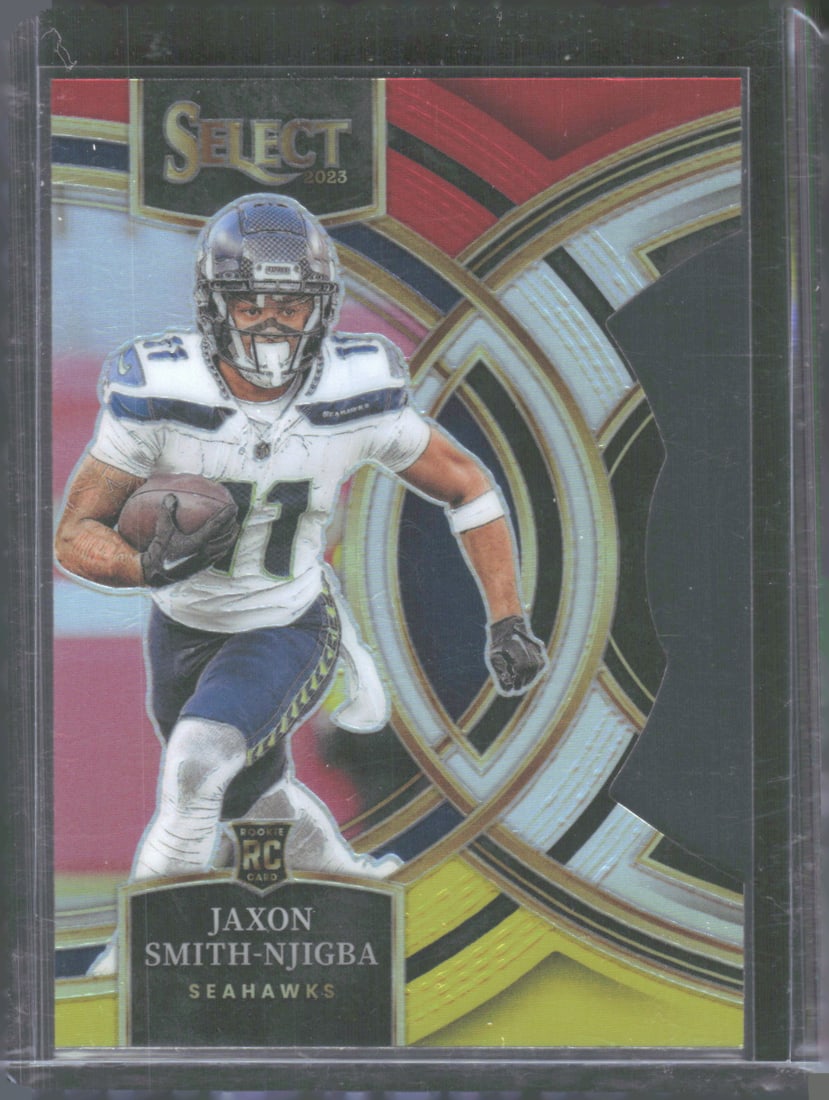 2023 Panini Select #174 Jaxon Smith-Njigba Red and Yellow Prizm Die Cut RC: 2023 Panini Select #174 Jaxon Smith-Njigba Red and Yellow Prizm Die Cut RC
