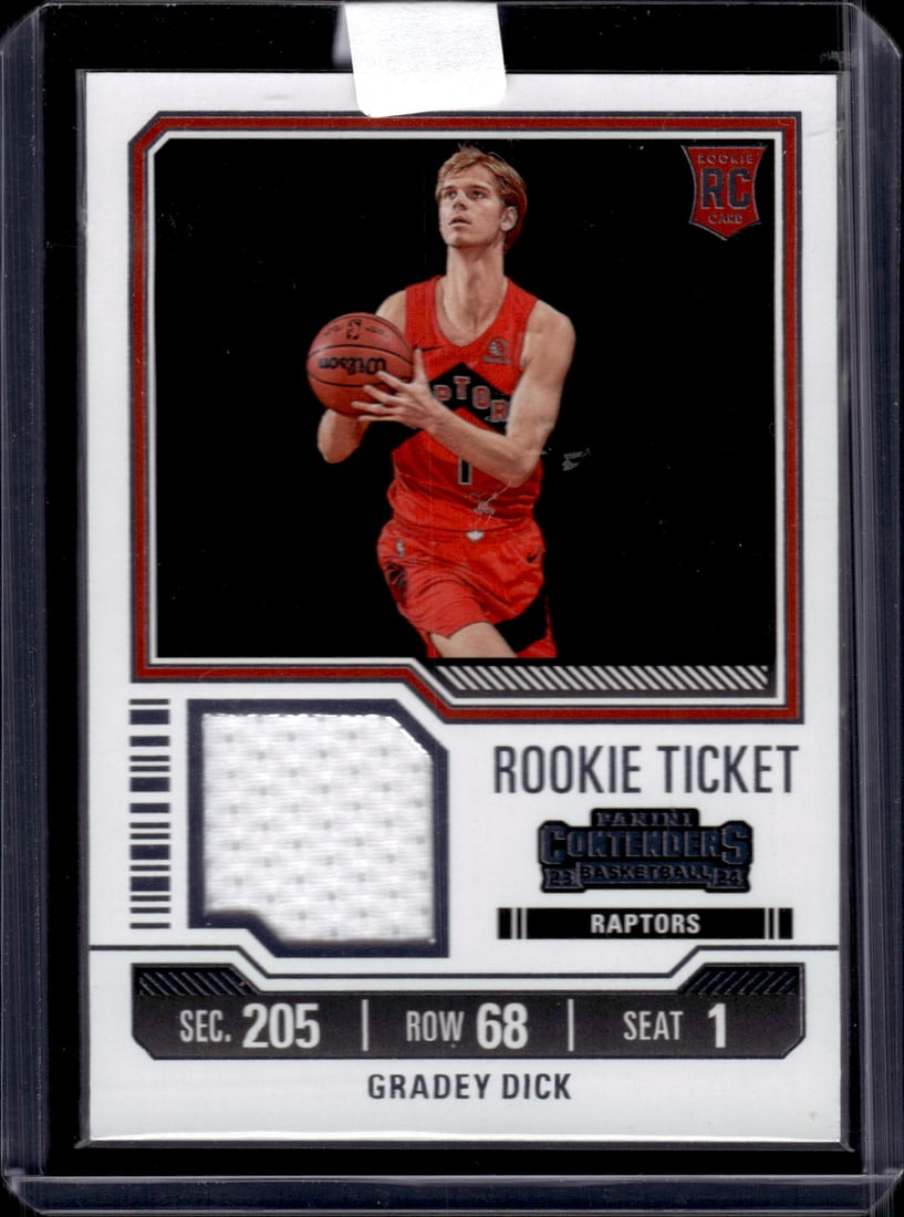 Gradey Dick Rookie Ticket Patch 2023-24 Panini Contenders #RTS-DIC (1 of 2)