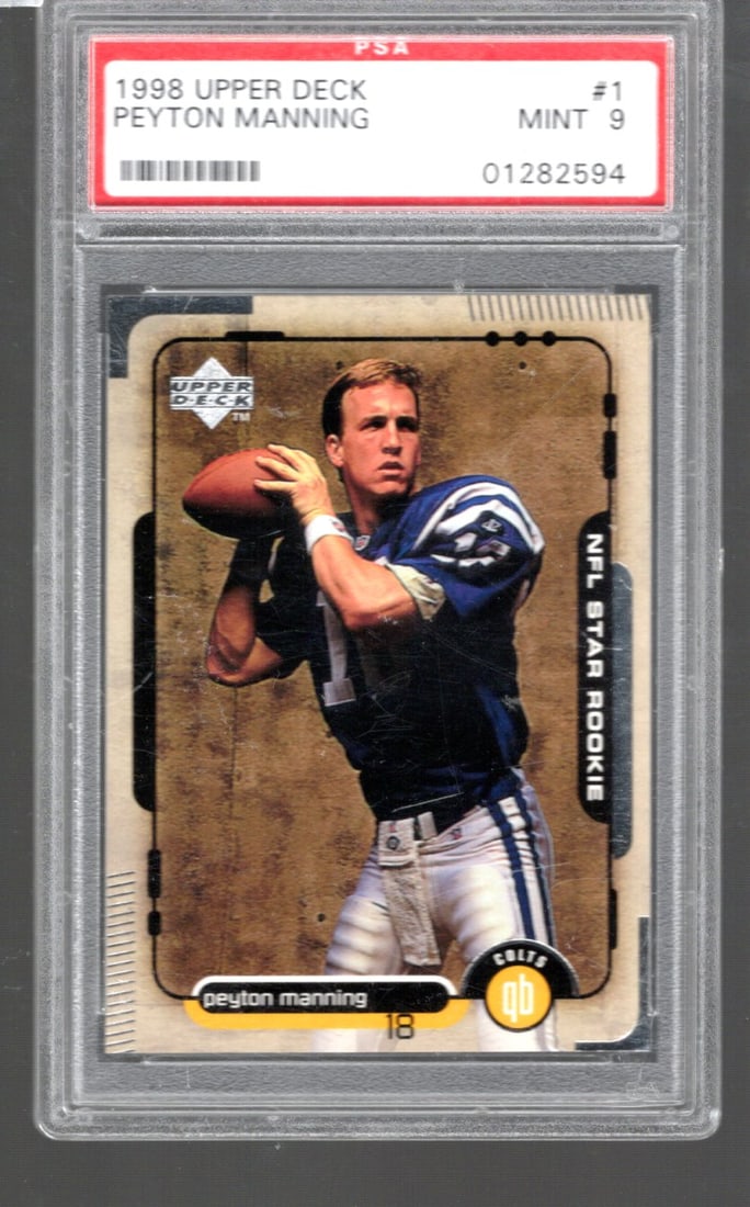 Peyton Manning RC 1998 Upper Deck #1 PSA 9 (1 of 2)