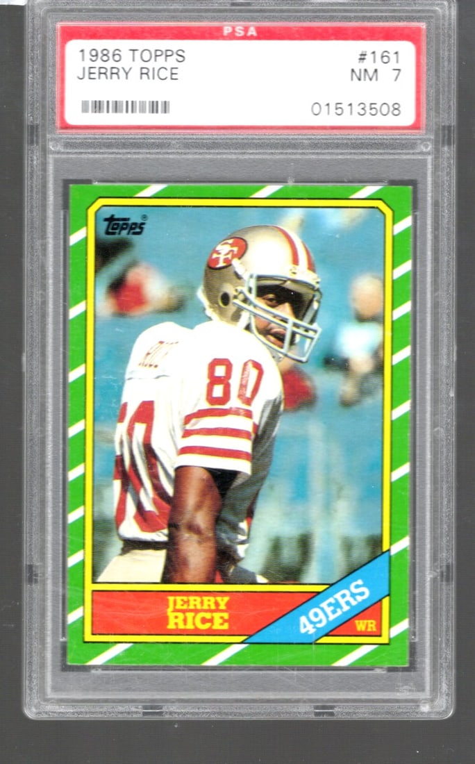 Jerry Rice RC 1986 Topps #161 PSA 7 (1 of 2)