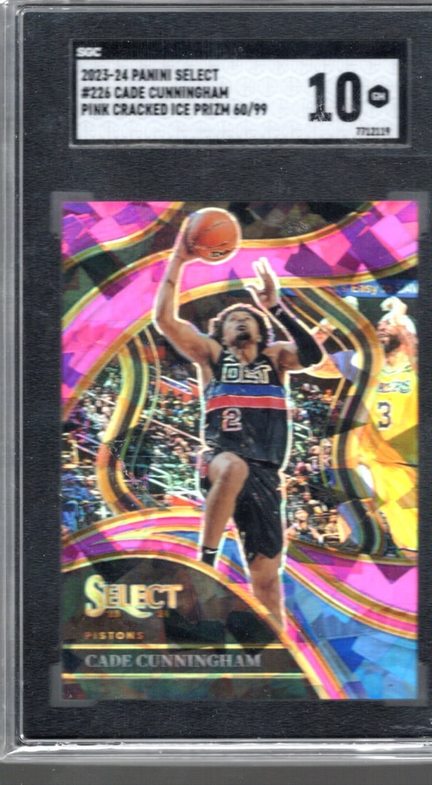 Cade Cunningham Pink Cracked Prizm Courtside /99 2023-24 Panini Select #226: Cade Cunningham Pink Cracked Prizm Courtside /99 2023-24 Panini Select #226