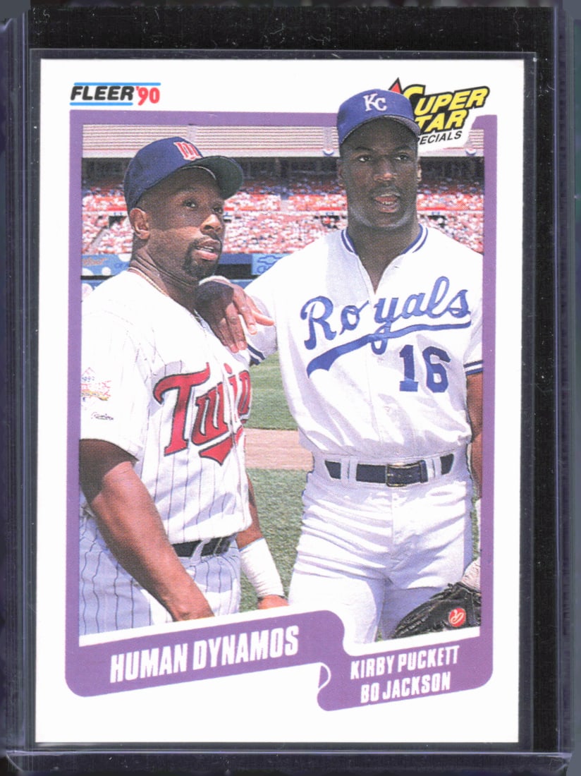 Human Dynamos Bo Jackson & Kirby Puckett 1990 Fleer #635 (1 of 2)