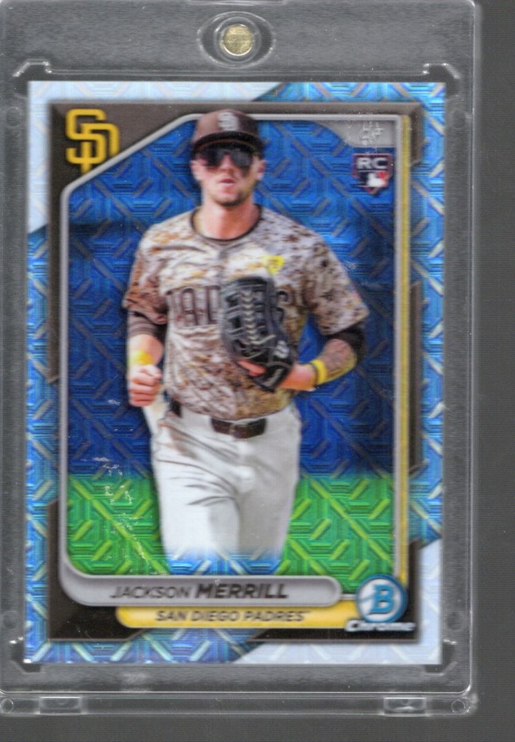 Jackson Merrill Mojo Refractor Image Variation SSP 2024 Bowman Chrome Prospects #27 (1 of 2)