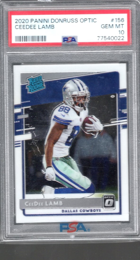 CeeDee Lamb RC 2020 Donruss Optic #156 PSA 10 (1 of 2)