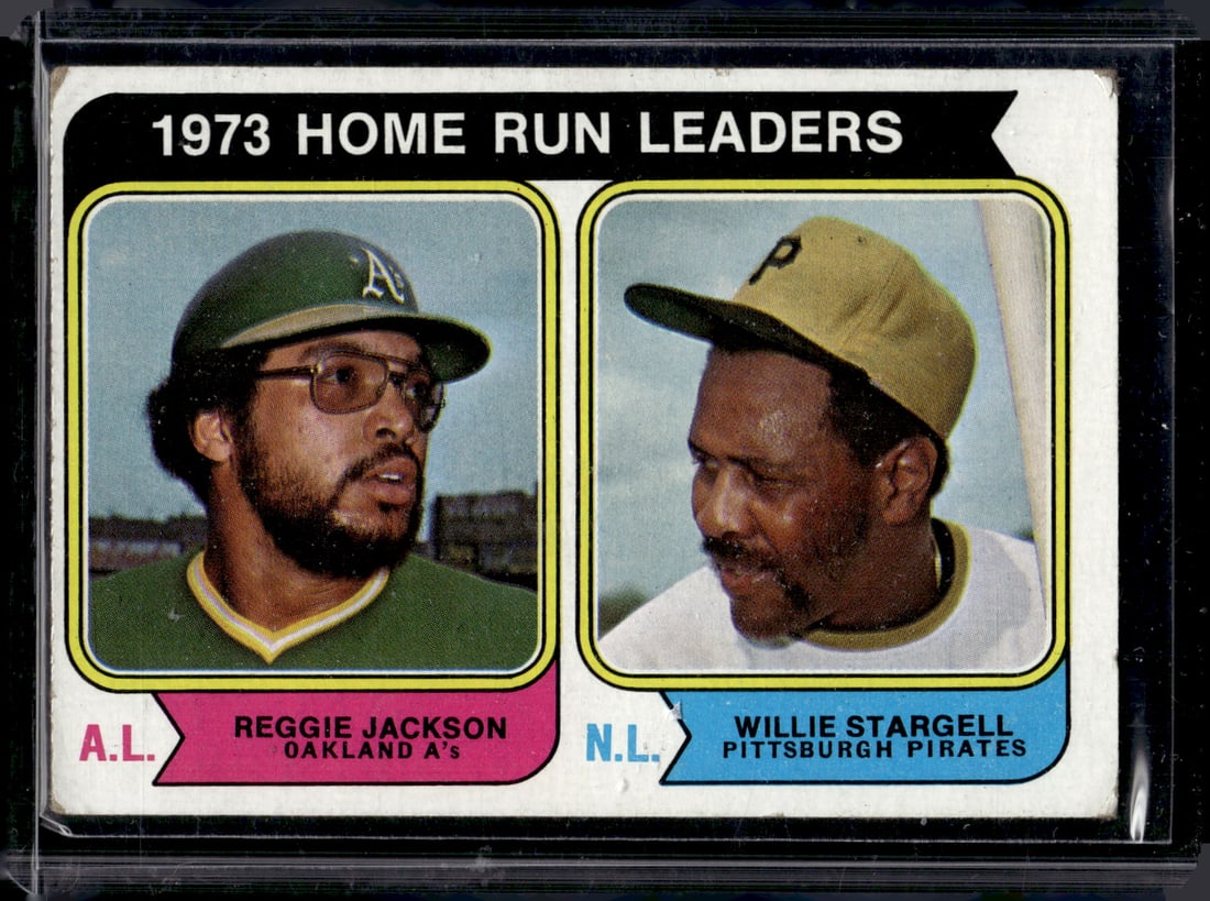 Reggie Jackson/Willie Stargell 1973 HR Leaders 1974 Topps #202 (1 of 2)