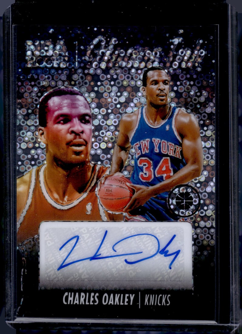 Charles Oakley Disco Prizm Auto 2023-24 Panini Premium Stock #HI-OAK (1 of 2)