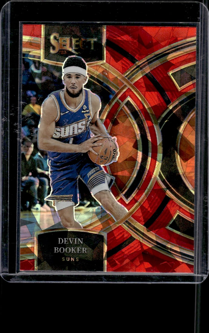 Devin Booker Red Cracked Ice 2023-24 Panini Select #143 (1 of 2)