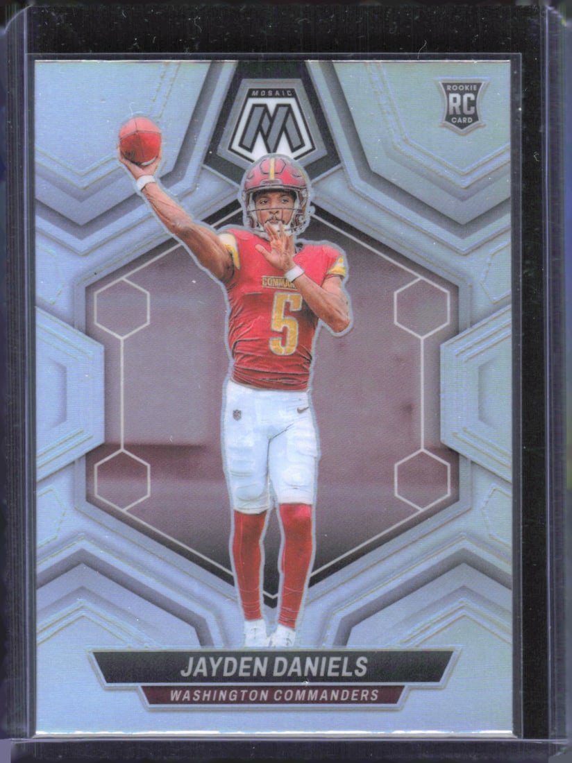 2024 Panini Mosaic #302 Jayden Daniels Silver Prizm RC (1 of 2)