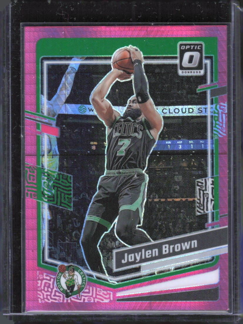 2023-24 Donruss Optic #113 Jaylen Brown Hyper Pink (1 of 2)