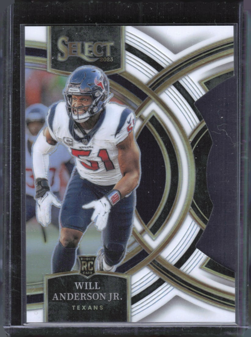 2023 Panini Select #125 Will Anderson Jr. Rookie Card White Prizm Die Cut RC /199 (1 of 2)