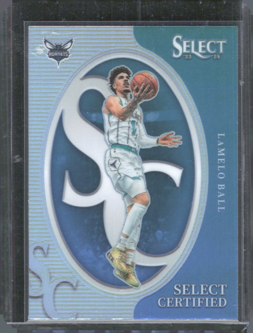 2023-24 Panini Select #15 LaMelo Ball Select Certified Silver Prizms: 2023-24 Panini Select #15 LaMelo Ball Select Certified Silver Prizms