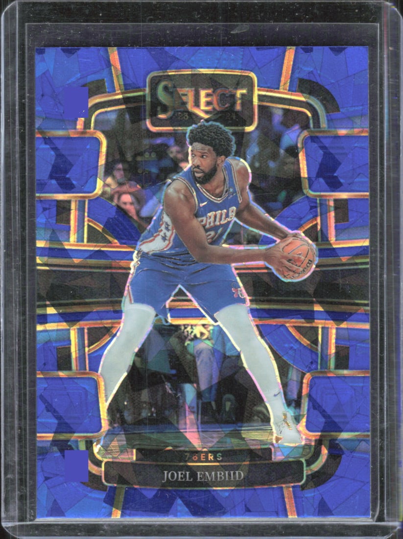2023-24 Panini Select #4 Joel Embiid Blue Cracked Ice Prizms (1 of 2)
