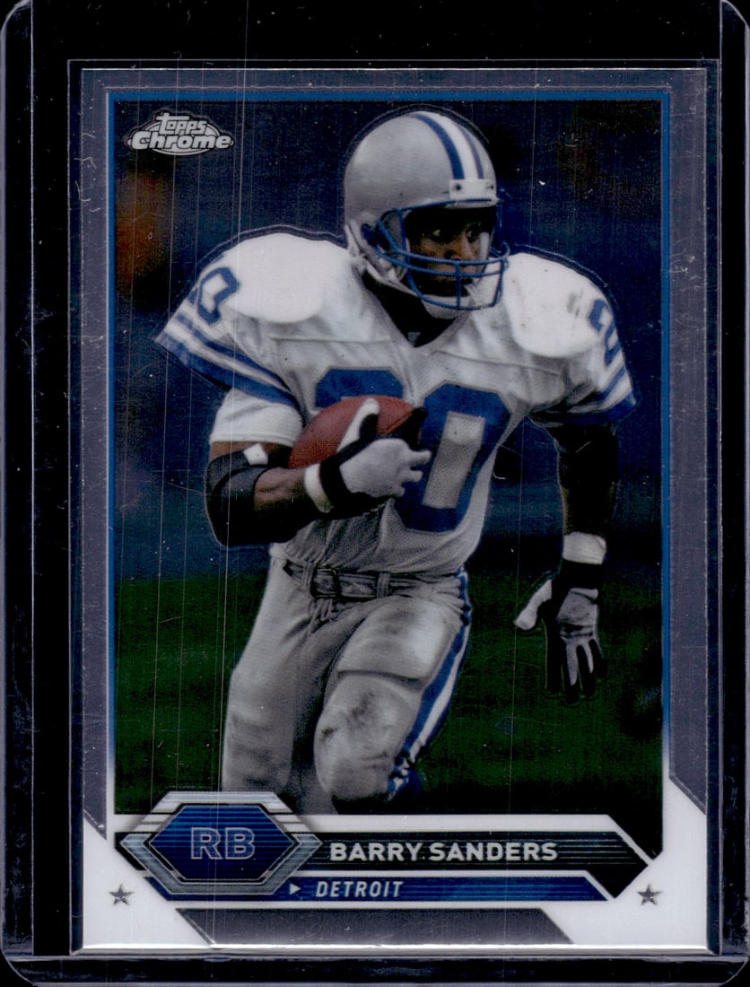Barry Sanders Topps Chrome 2023 Topps Composite #9: Barry Sanders Topps Chrome 2023 Topps Composite #9