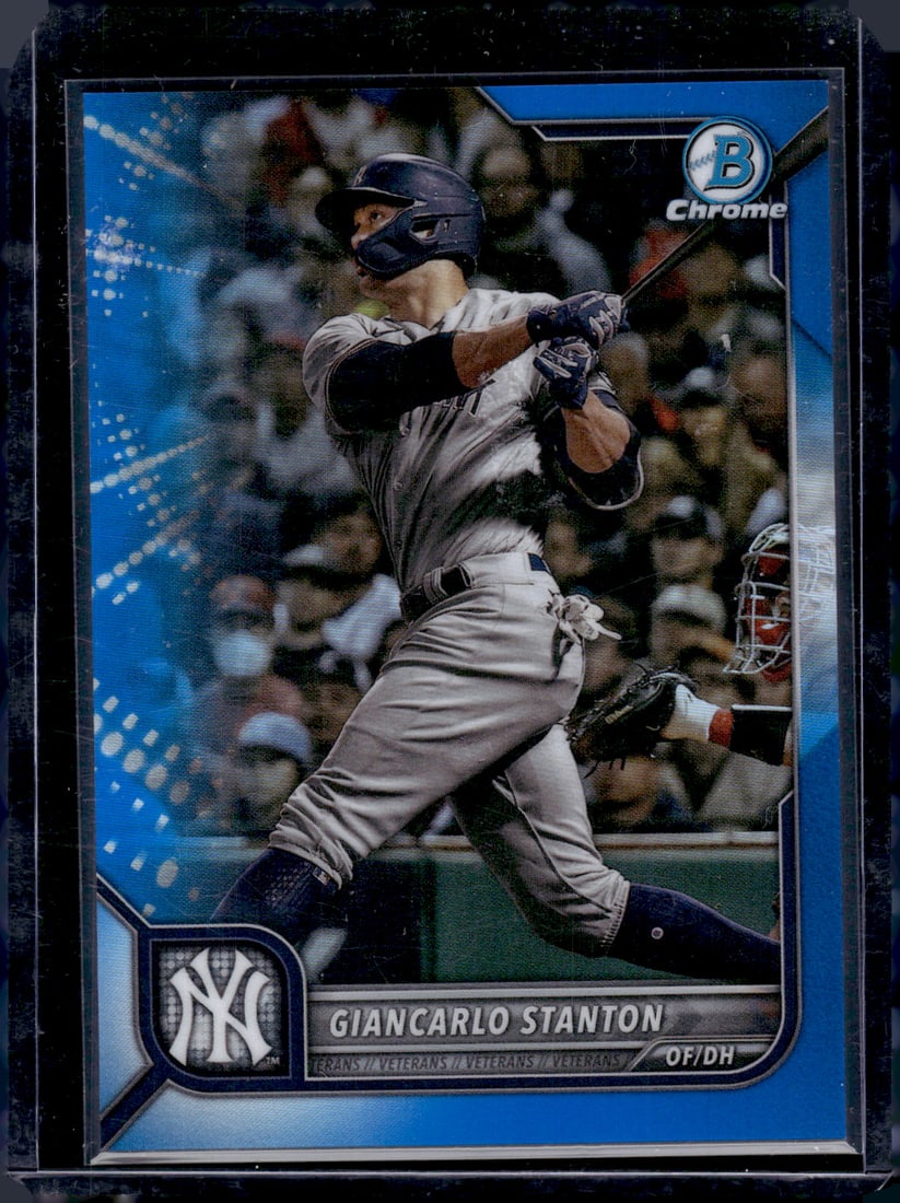 Giancarlo Stanton Blue Refractor /150 2022 Bowman Chrome #85 (1 of 2)