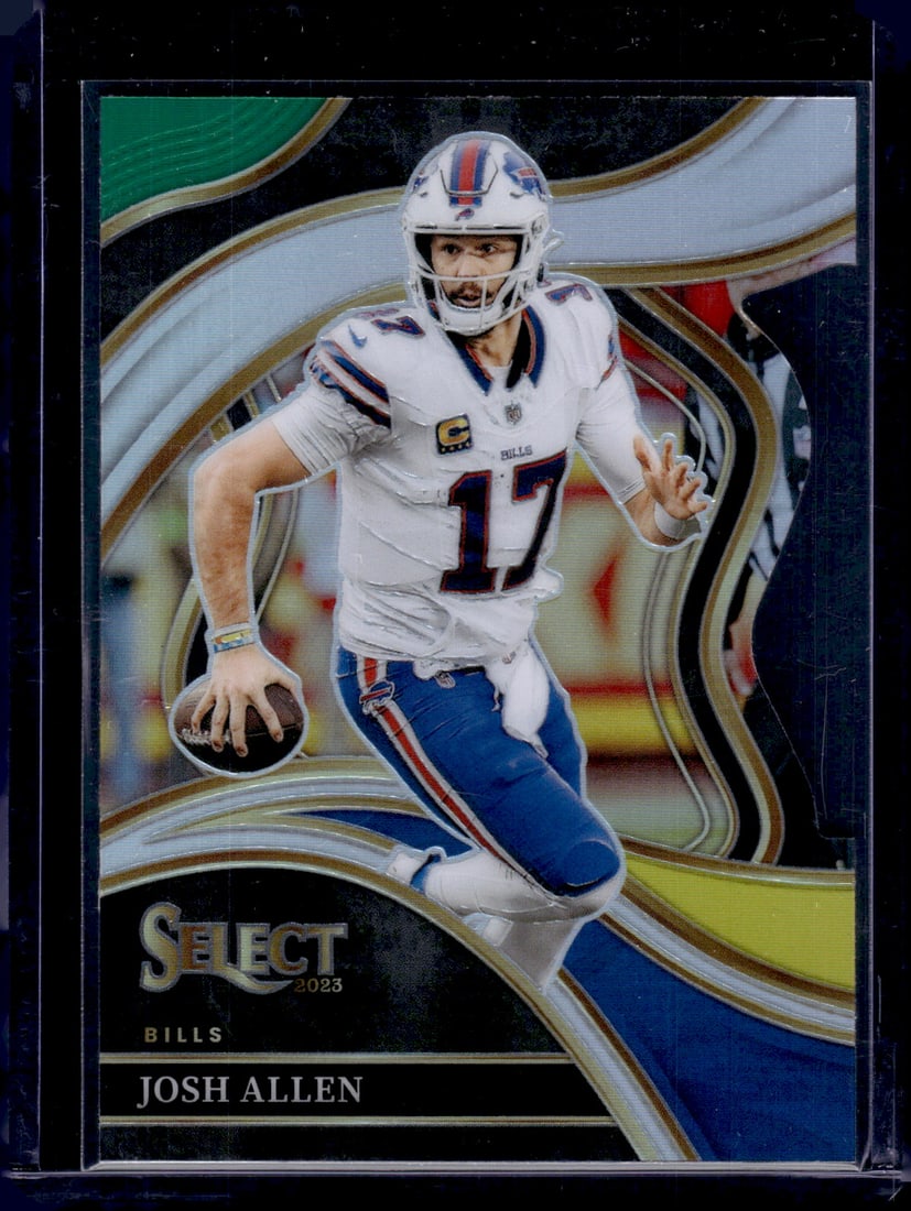 Josh Allen Green/Yellow Prizm Club Level Die Cut 2023 Panini Select #252 (1 of 2)