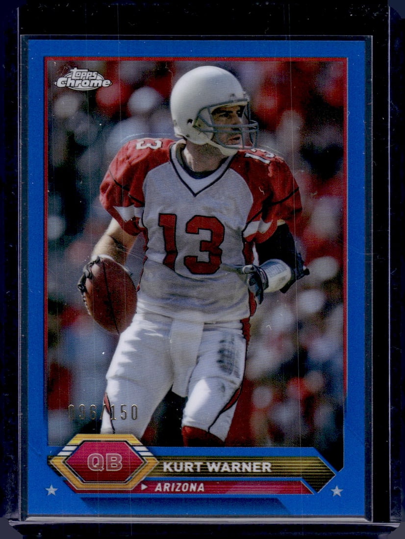 Kurt Warner Topps Chrome Blue Refractor /150 2023 Topps Composite #18 (1 of 2)