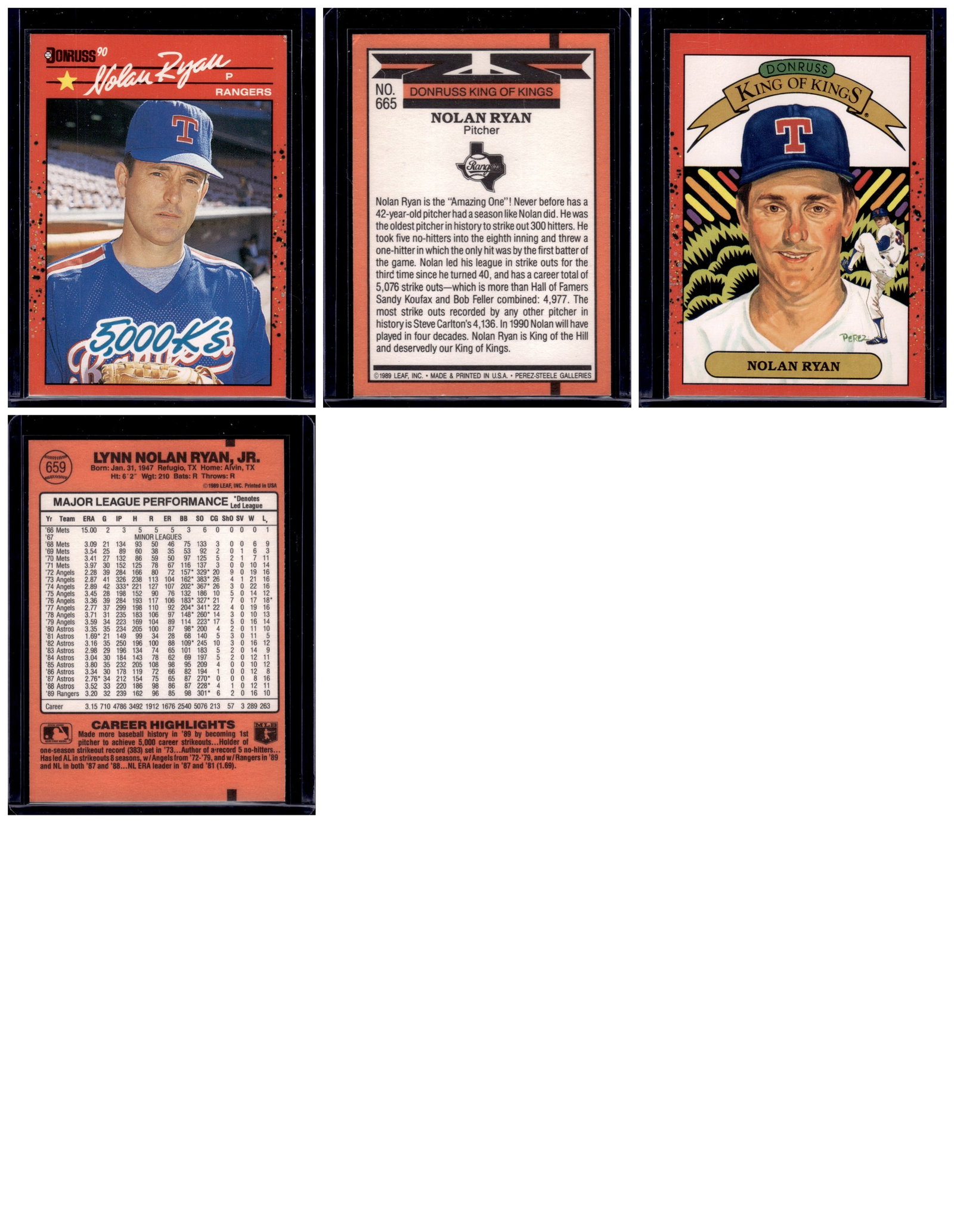 Nolan Ryan Pair of Vintage Baseball Cards: Nolan Ryan Pair of Vintage Baseball Cards