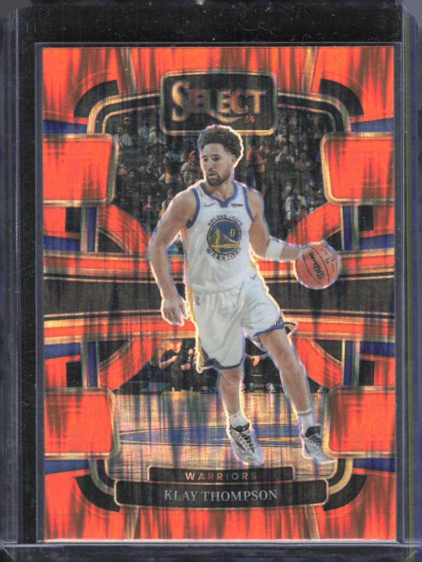 2023-24 Panini Select #3 Klay Thompson Orange Flash Prizms (1 of 2)