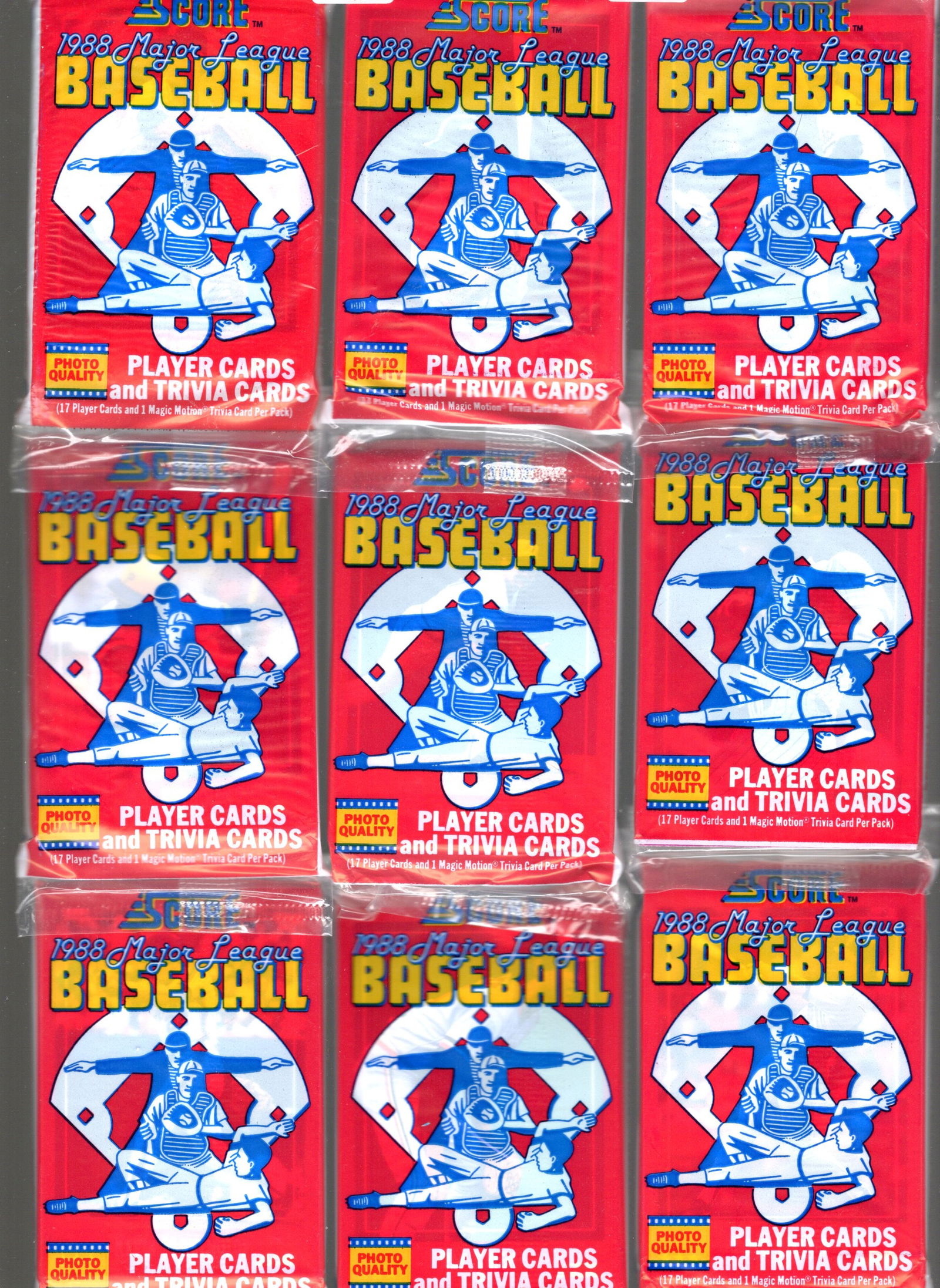 9 Count: 1988 Score Baseball Retail Box Packs (1 of 1)