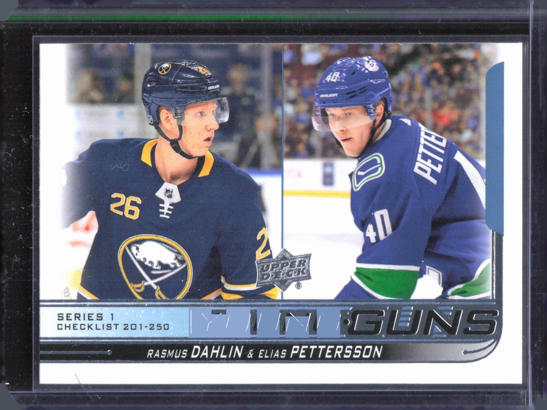2018-19 Upper Deck #250 Rasmus Dahlin / Elias Pettersson (1 of 2)