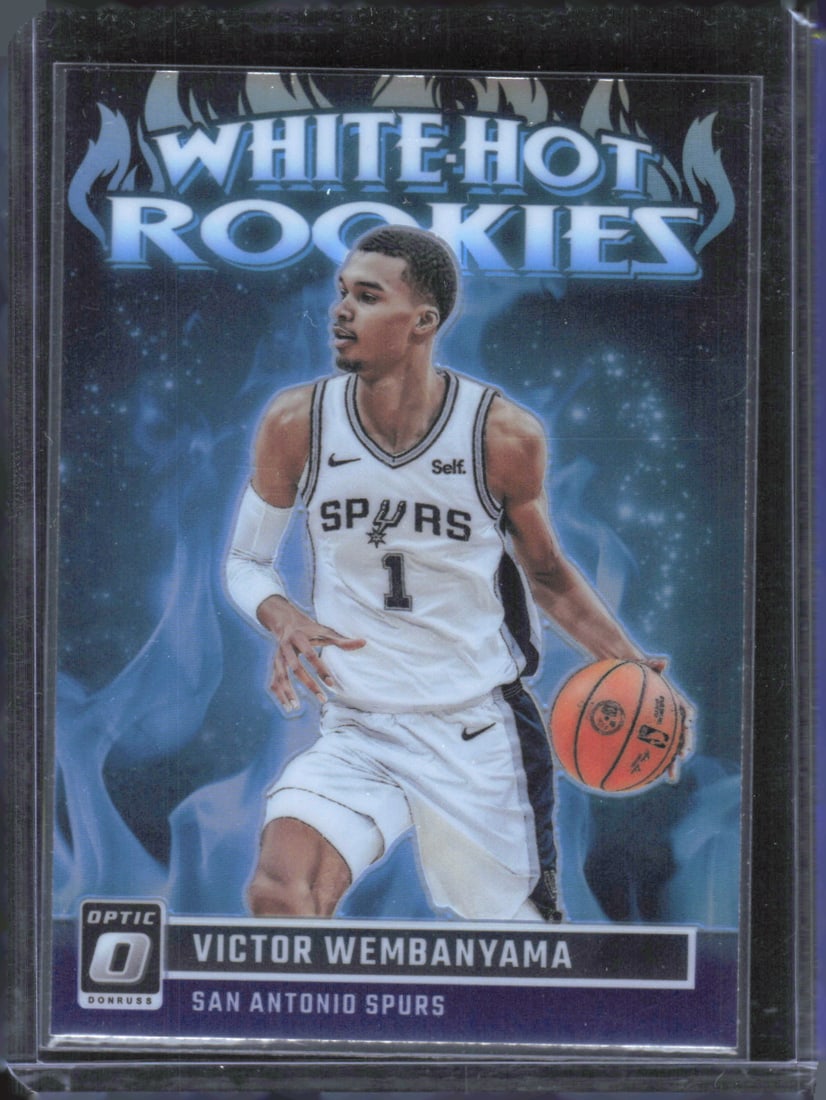 2023-24 Donruss Optic #2 Silver Holo Prizm Victor Wembanyama Rookie Card White Hot Rookies (1 of 2)