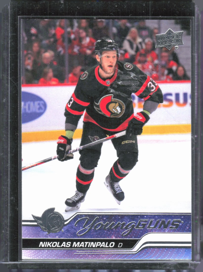 Nikolas Matinpalo Rookie Young Guns Card 2023-24 Upper Deck Series 2 (1 of 2)