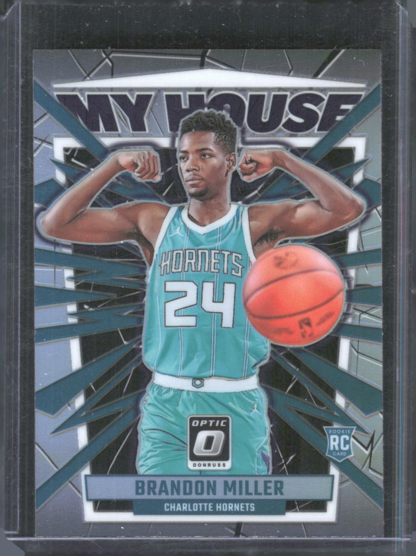 2023-24 Donruss Optic #5 Brandon Miller Silver Holo Prizm Rookie Card My House (1 of 2)