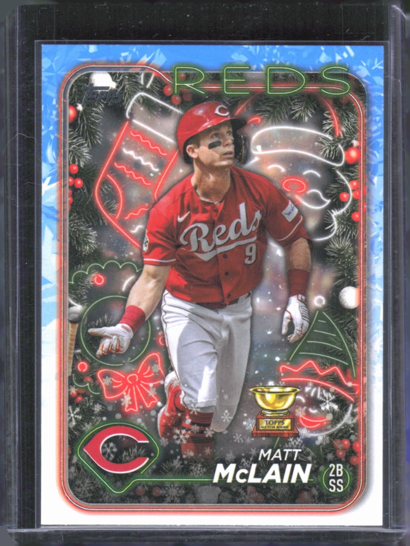 2024 Topps Holiday #H185 Matt McLain All-Star Rookie Cup (1 of 2)