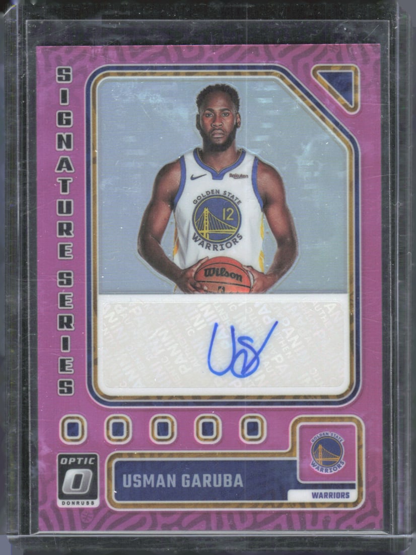 2023-24 Donruss Optic #SS-GAU Usman Garuba Signature Series Pink #/25: 2023-24 Donruss Optic #SS-GAU Usman Garuba Signature Series Pink #/25