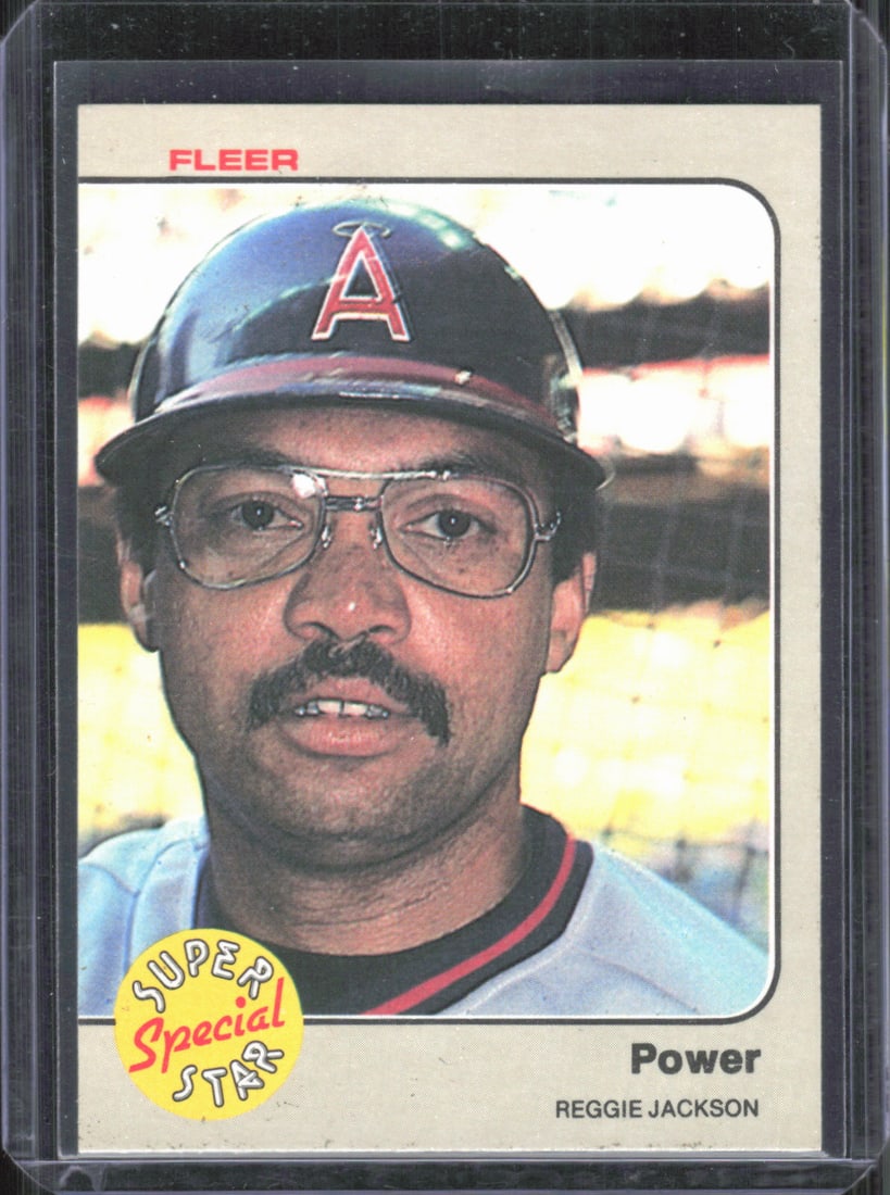 1983 Fleer #645 Speed & Power (Reggie Jackson) (1 of 2)
