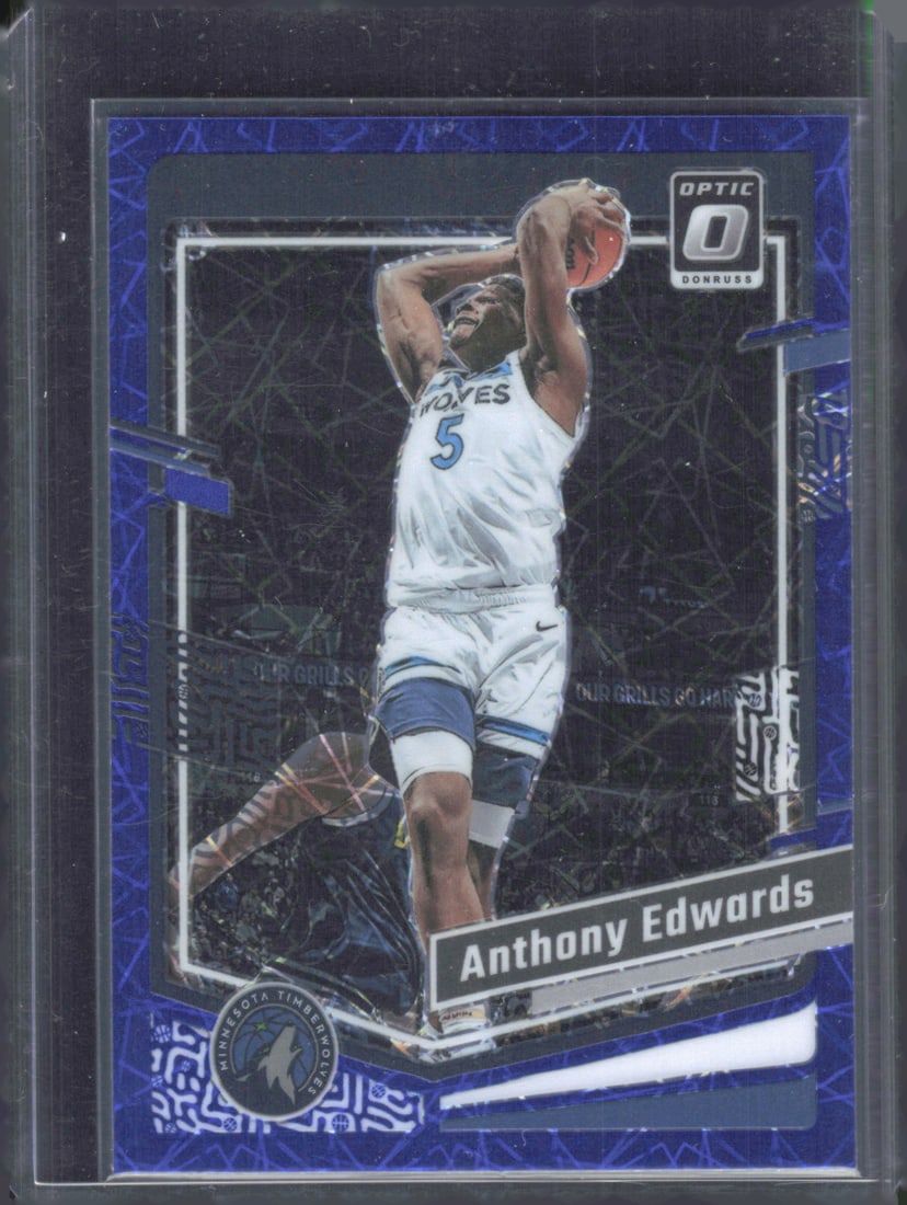 2023-24 Donruss Optic #59 Anthony Edwards Blue Velocity (1 of 2)