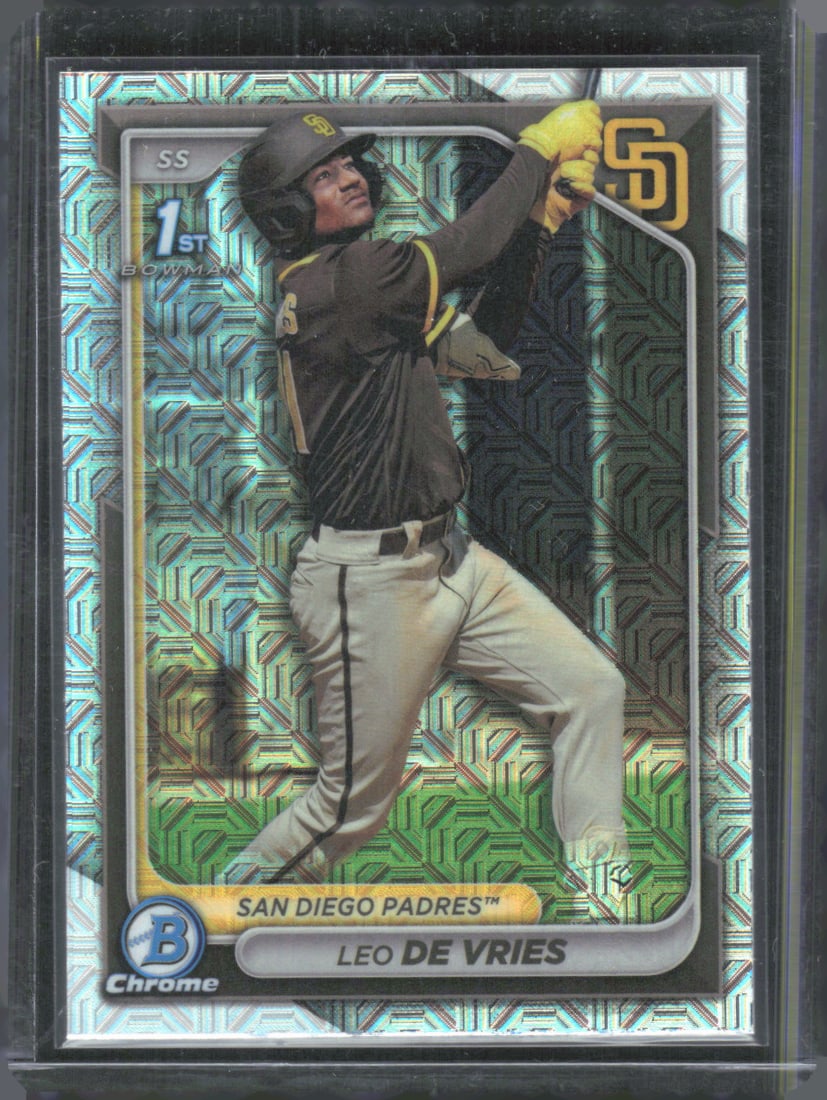 2024 Bowman Chrome #BCP-179 Leo De Vries Prospects Mojo Refractors: 2024 Bowman Chrome #BCP-179 Leo De Vries Prospects Mojo Refractors