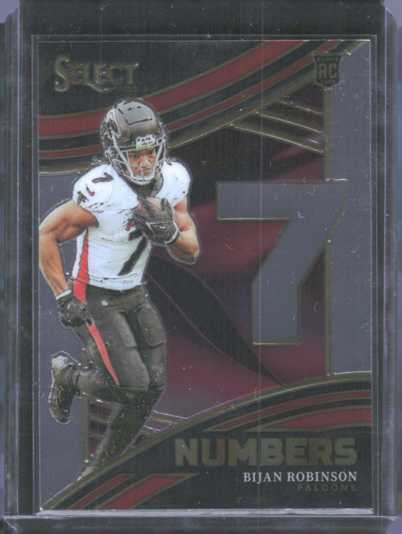 2023 Panini Select #NMB-BRO Bijan Robinson Rookie Card Select Numbers (1 of 2)
