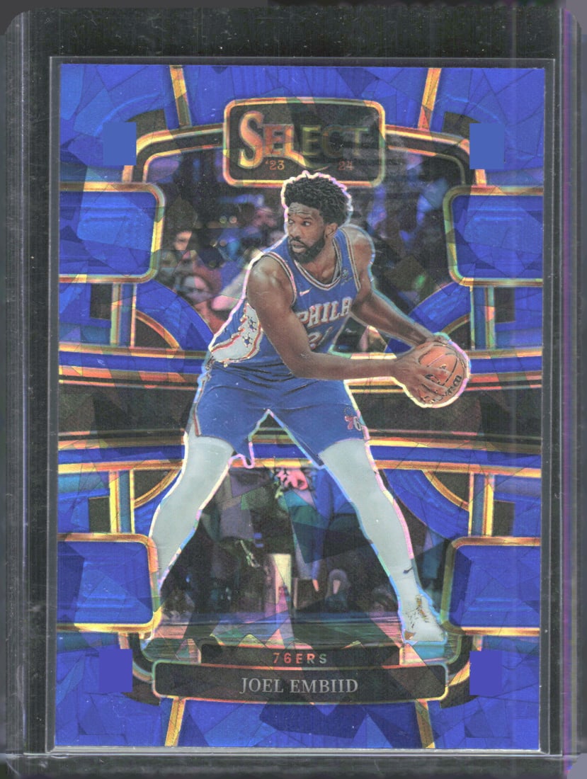 2023-24 Panini Select #4 Joel Embiid Blue Cracked Ice Prizms (1 of 2)