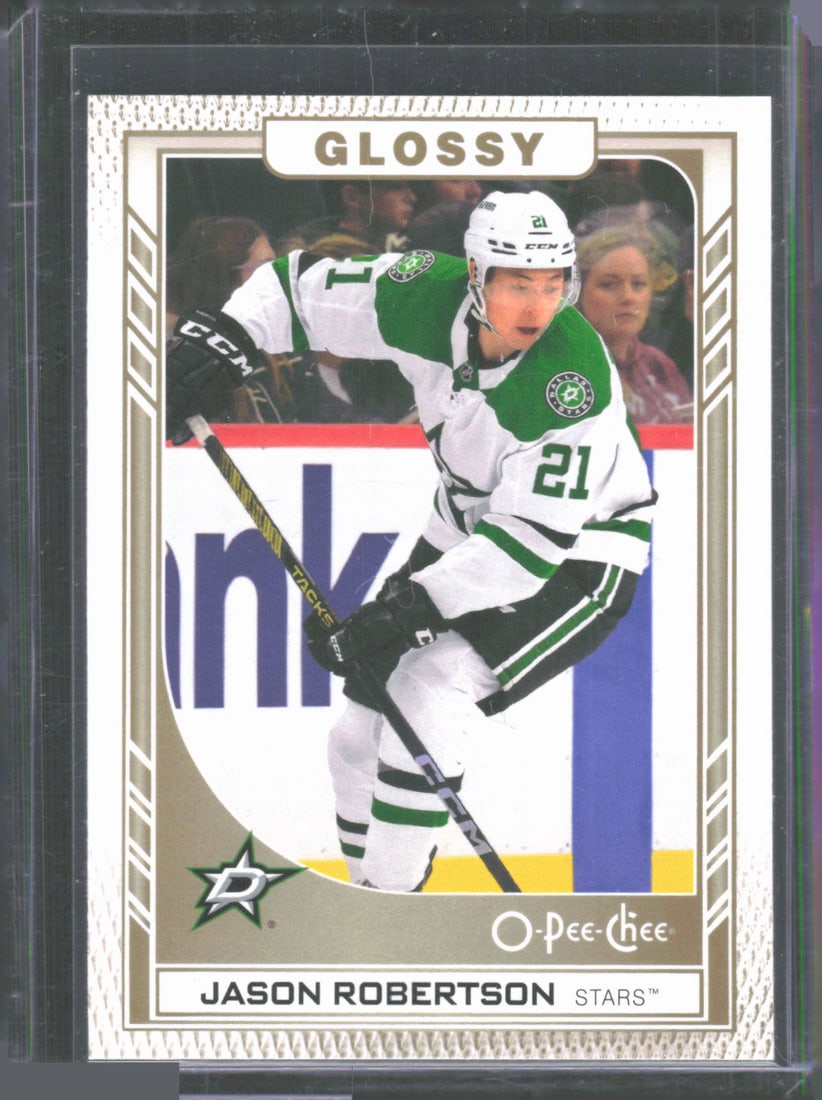 2023-24 Upper Deck #R-43 Jason Robertson O-Pee-Chee Glossy Gold (1 of 2)