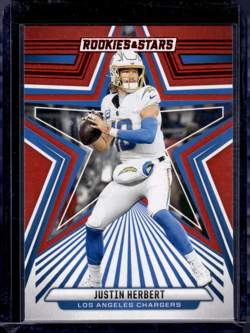 Justin Herbert Red Parallel 2024 Panini Rookies & Stars #53 (1 of 2)