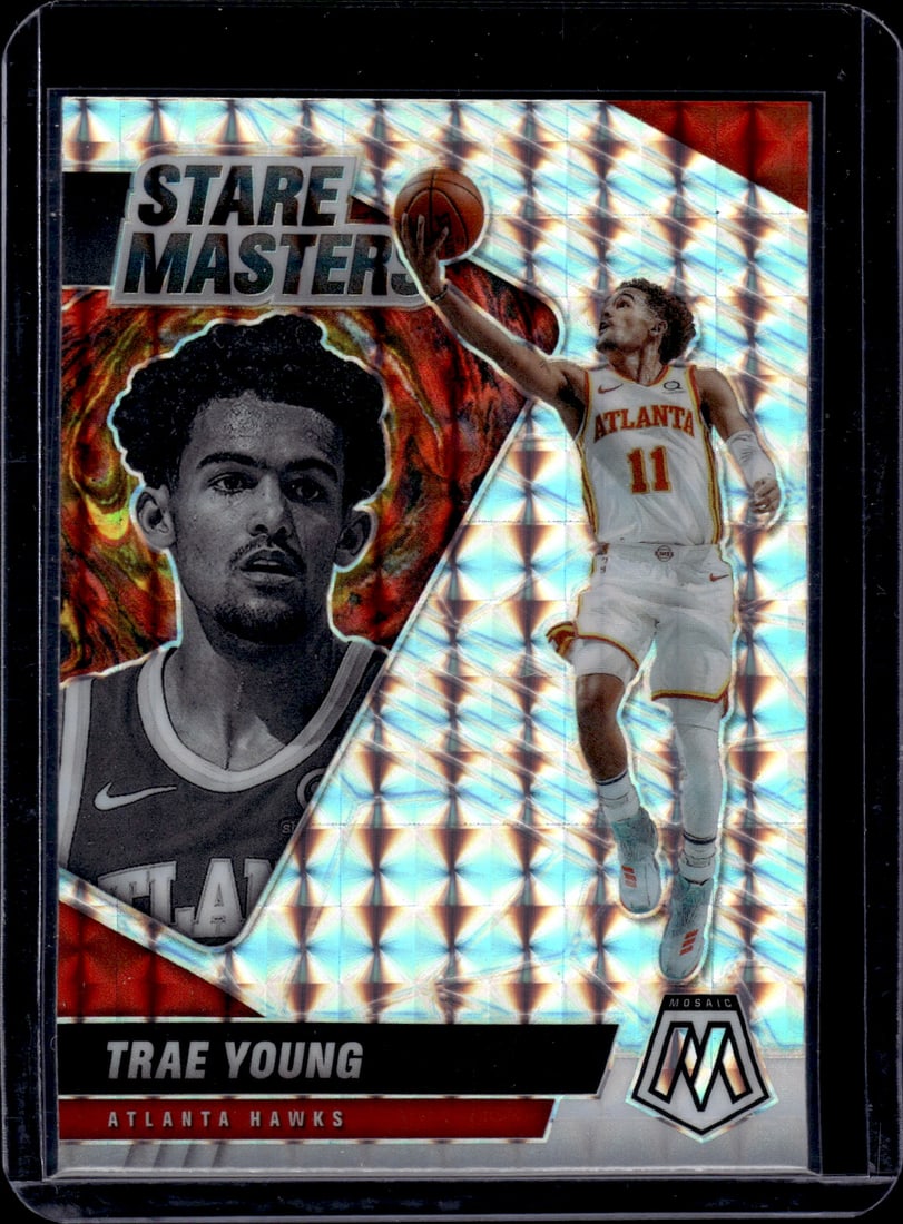 Trae Young Stare Master Silver Mosaic Prizm 2020-21 Panini Mosaic #18 (1 of 2)