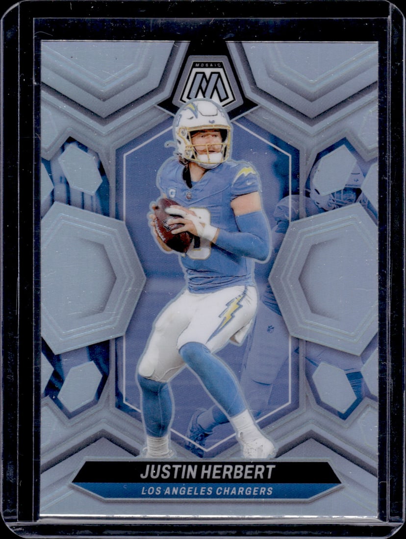 Justin Herbert Silver Prizm 2024 Panini Mosaic #120 (1 of 2)