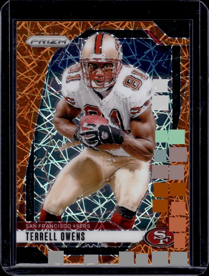 Terrell Owens Orange Lazer Prizm 2024 Panini Prizm #257: Terrell Owens Orange Lazer Prizm 2024 Panini Prizm #257