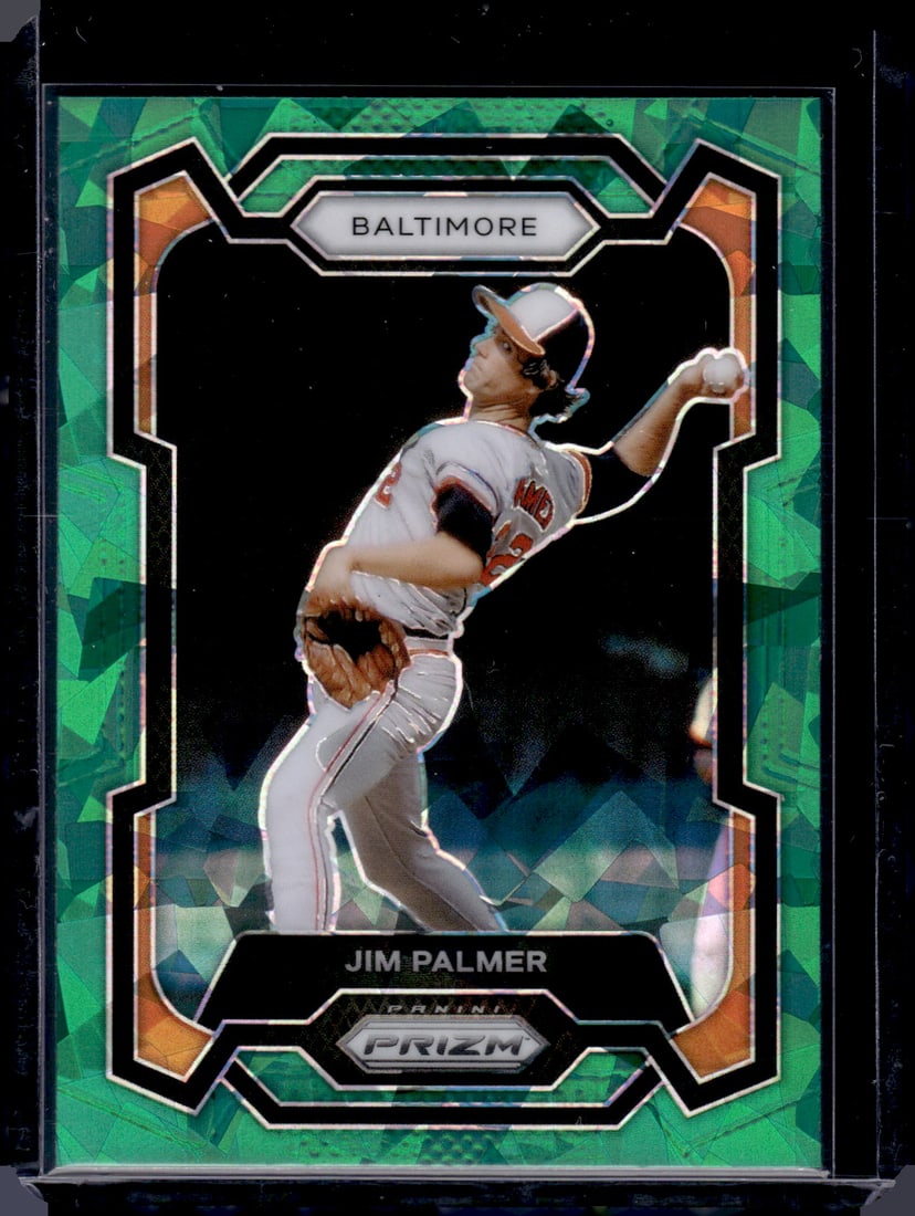 Jim Palmer Green Cracked Ice Prizm 2024 Panini Prizm #294: Jim Palmer Green Cracked Ice Prizm 2024 Panini Prizm #294
