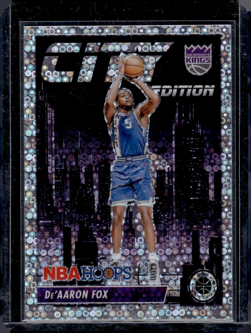 De'Aaron Fox City Edition Disco Prizm 2023-24 Panini Premium Stock #24 (1 of 2)