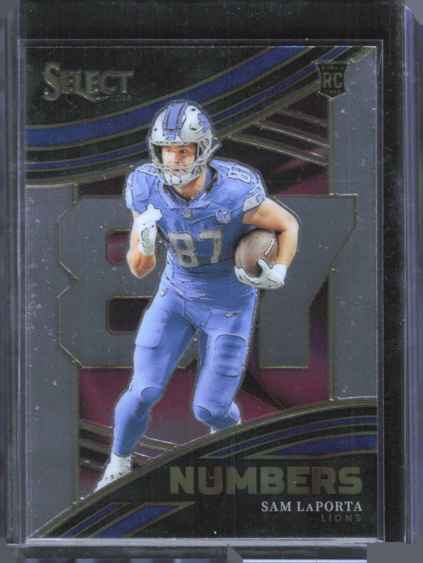2023 Panini Select Numbers #NMB-SLA Sam LaPorta Rookie Card (1 of 2)