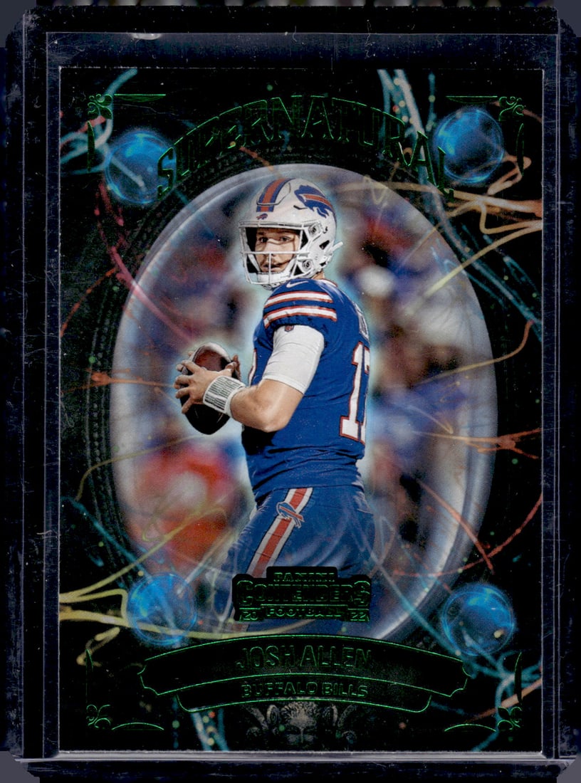 Josh Allen Supernatural Emerald 2023 Panini Contenders #SN-JAL: Josh Allen Supernatural Emerald 2023 Panini Contenders #SN-JAL