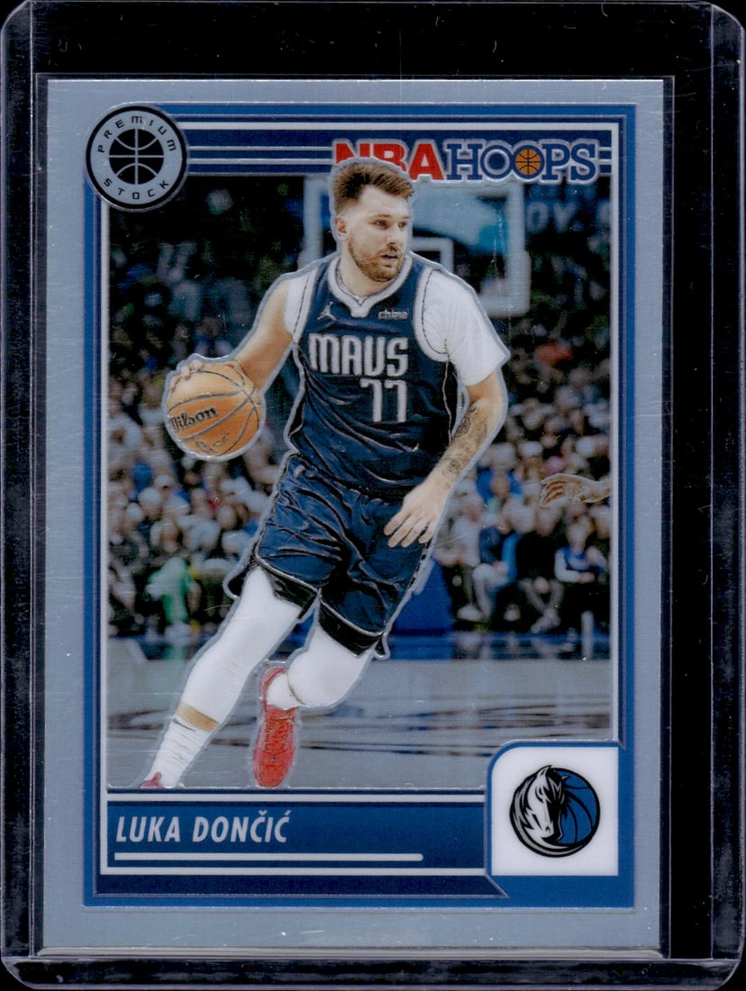 Luka Doncic Silver Prizm 2023-24 Panini Premium Stock #9 (1 of 2)