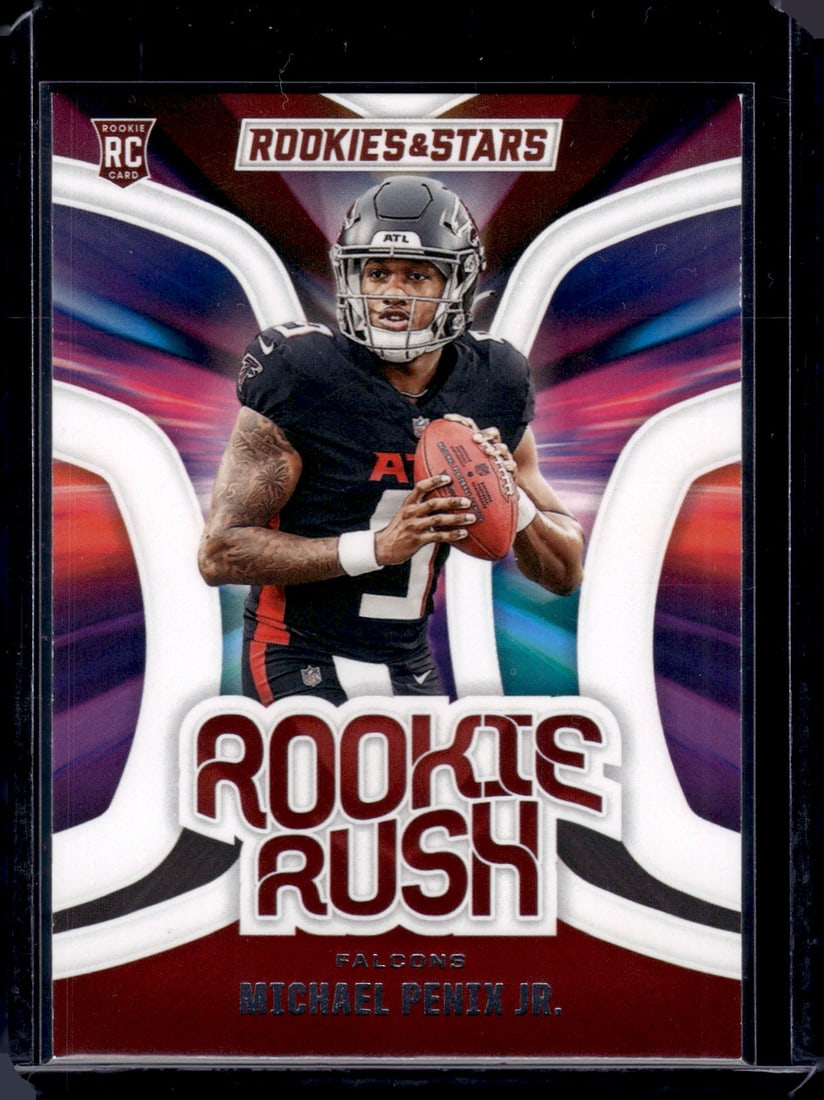 Michael Penix Jr. Rookie Rush 2024 Panini Rookies & Stars #RR-MPJ: Michael Penix Jr. Rookie Rush 2024 Panini Rookies & Stars #RR-MPJ
