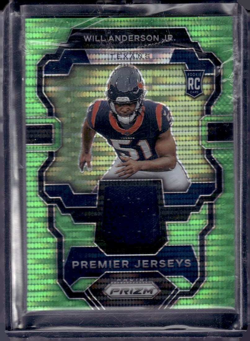 Will Anderson Jr. Neon Green Pulsar Rookie Patch 2023 Panini Prizm #PJ-WA (1 of 2)
