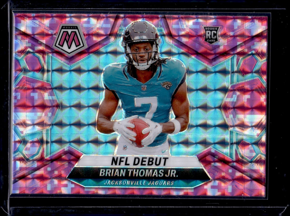 Brian Thomas Jr. Pink Camo Prizm RC 2024 Panini Mosaic #282 (1 of 2)